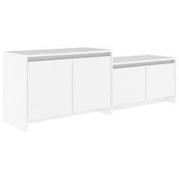 mueble para tv madera contrachapada blanco 1465x35x50 cm vidaxl