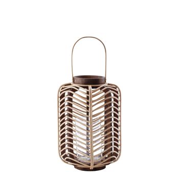 Farol de ratán beige h50