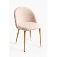 pack 6 sillas vint borreguito de terciopelo 74415043 cm - beige