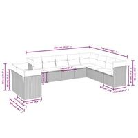 conjunto de sofa exterior incluye cojines conjunto de 10 piezas