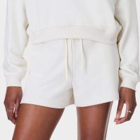 sweaty betty revive cotton-blend jersey boxy short - l