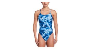Traje de bano nike swim hydrastrong multi print azul mujer