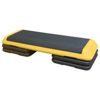 plataforma de aerobic - soporte para fitness - plastico - amarillo 109x41x11cm