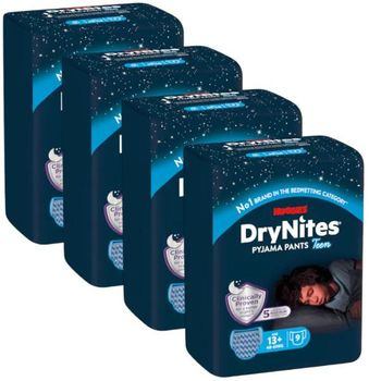 Huggies DryNites Pañales de Noche Niño Talla +13 (48-60 Kg) 4x9 Uds