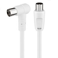 goobay cable coaxial antena acodado 75 ohm 15m blanco