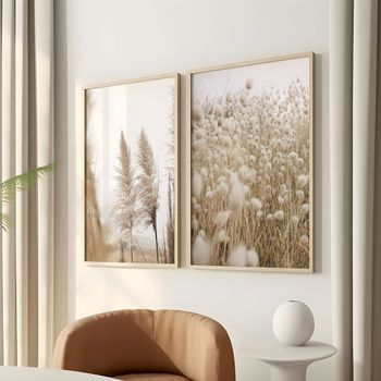 Set de 2 cuadros 087, marco negro, 50x70 cm