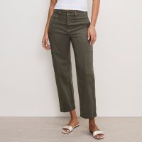 good american cropped cargo cotton-blend twill pants - us 8uk 12