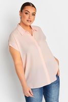 yours camisa rosa de manga sisa  mujer curvy y tallas grandes yours