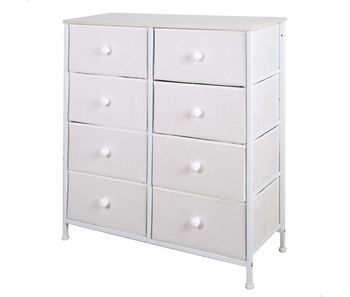 Max home cómoda blanca 8 cajones de tela