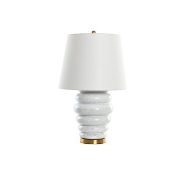Lampara Sobremesa Ceramica Algodon 43x43x72 Discos