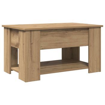 Mesa De Centro，mesa Auxiliar，mesita De Centro Madera De Ingeniería Roble Artesanal 79x49x41 Cm