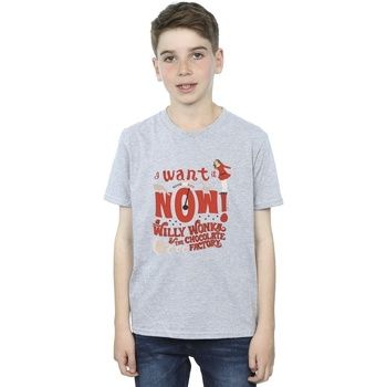 Willy Wonka Tops y Camisetas Verruca Salt I Want It Now para niño