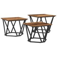 3 piezas mesa de cafe  mesa de centro madera envejecida