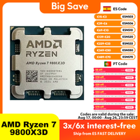 procesador para juegos amd 9800x3d de 8 nucleos y 16 hilos hasta 52 ghz de frecuencia de reloj maxima cache l3 de 96 mb tdp predeterminado de 120w arquitectura de procesador zen 5