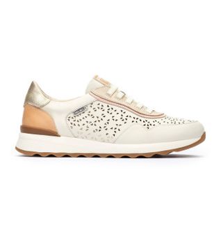 Pikolinos para mujer. W1M-6629C1 Zapatillas de Piel Arrecife blanco roto (37), 3 a 5cm, Ninguno, Casual