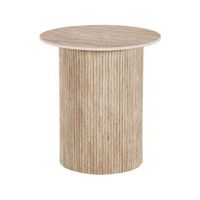mesa auxiliar de ceramica eclat mesita de noche - 50 x 50 cm - marron