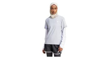 Maillot de manga corta adidas own the run gris  mujer