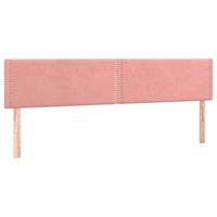 cabecero cama mueble de dormitorio con led de terciopelo 180 x 5 x 7888 cm rosa m020001924