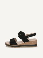 caprice heeled sandal black made of leather without heel size 39