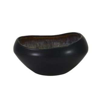 Ensaladera 20 cm gres natural negro/verde