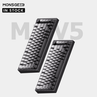 teclado mecanico akko monsgeek m1 v5 tri-modo via 75 iso 35 pines personalizable hot-swappable rgb completamente ensamblado con sistema gasket de desmontaje rapido