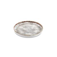 plato para pan lote de 6 gres gris texturizado