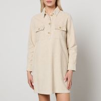 apc mia cotton-blend corduroy shirt dress - fr 36uk 8