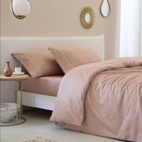funda nordica nude 100 saten algodon 300 hilos salmon  cama 135