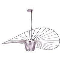 lampara de techo - lampara colgante diseno pamela - 80cm - vertical rosado oro