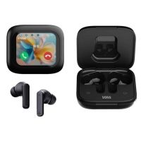 voss auriculares inalambricos vs100 negro bluetooth 54 pantalla tactil microfono dual estuche de carga 350mah color negro