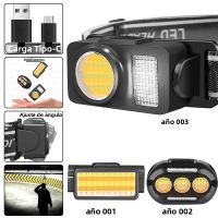 linterna led multifuncional para exteriores mini linterna frontal de alta potencia luz de pesca luz de advertencia cob faro rojo