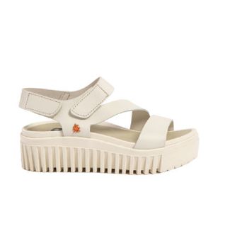 Art para mujer. 1157321ZZ003_020 Sandalias de Piel 1573 Brighton beige (42), 3 a 5cm, Velcro, Casual