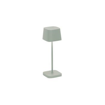 Lámpara De Mesa Led Zafferano Ofelia Pro Micro Recargable Y Regulable Sage