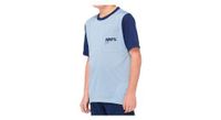 maillot mangas cortas 100  ridecamp para ninos azul