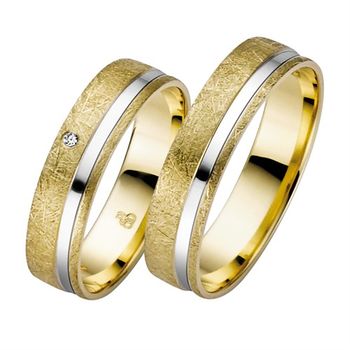 Alianzas oro amarillo y blanco 5mm