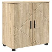 gabinete de bano roble sonoma 61 x 35 x 64 cm vidaxl