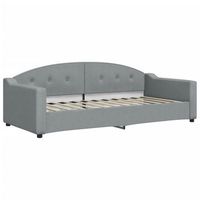 cama para adulto  cama individual  sofa cama sin colchon tela gris claro 90x200 cm