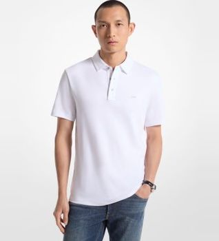 Michael Kors para hombre. CB95FGVC93 Polo de Algodón blanco (L), Casual, Manga corta