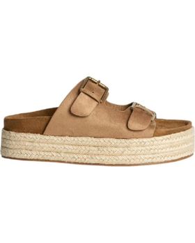 de CORINA SANDALIAS CORINA M5410 MARRONES CON PLATAFORMA DE ESPARTO MARRóN