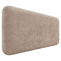 dhome cabecero tapizado en lana liso redondeado para pared acusticos cabeceros absorbentes cabezal cama dormitorio marron claro 105cm