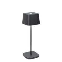 lampara de mesa led zafferano gris oscuro recargable y regulable