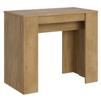 consola extensible 90x48308 cm efecto madera roble natural