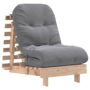 Futón Sofá Cama Con Colchón Madera Maciza De Pino 60x206x11 Cm Vidaxl