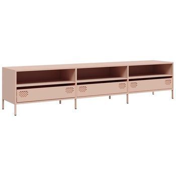 Mueble Para Tv Acero Laminado En Frío Rosa 202x39x43,5 Cm Vidaxl