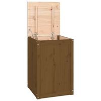 baul para colada madera maciza pino marron miel 44x44x66 cm vidaxl