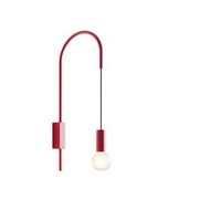 zafferano - lampara de pared filo giratoria 200 metal pintado bombilla e27 max 60 w incluida altura 61 cm - rojo