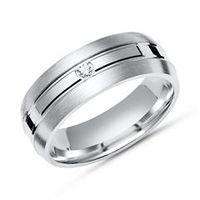 anillo moderno plata 925 con circonita 6mm