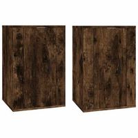muebles para tv de pared 2 uds roble ahumado 40x345x60 cm vidaxl