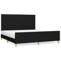 cama doble  cama para adultos  estructura de cama con cabecero de tela negro 180x200 cm