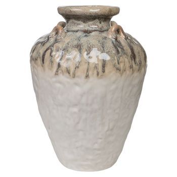 Jarron Asas Porcelana Beige